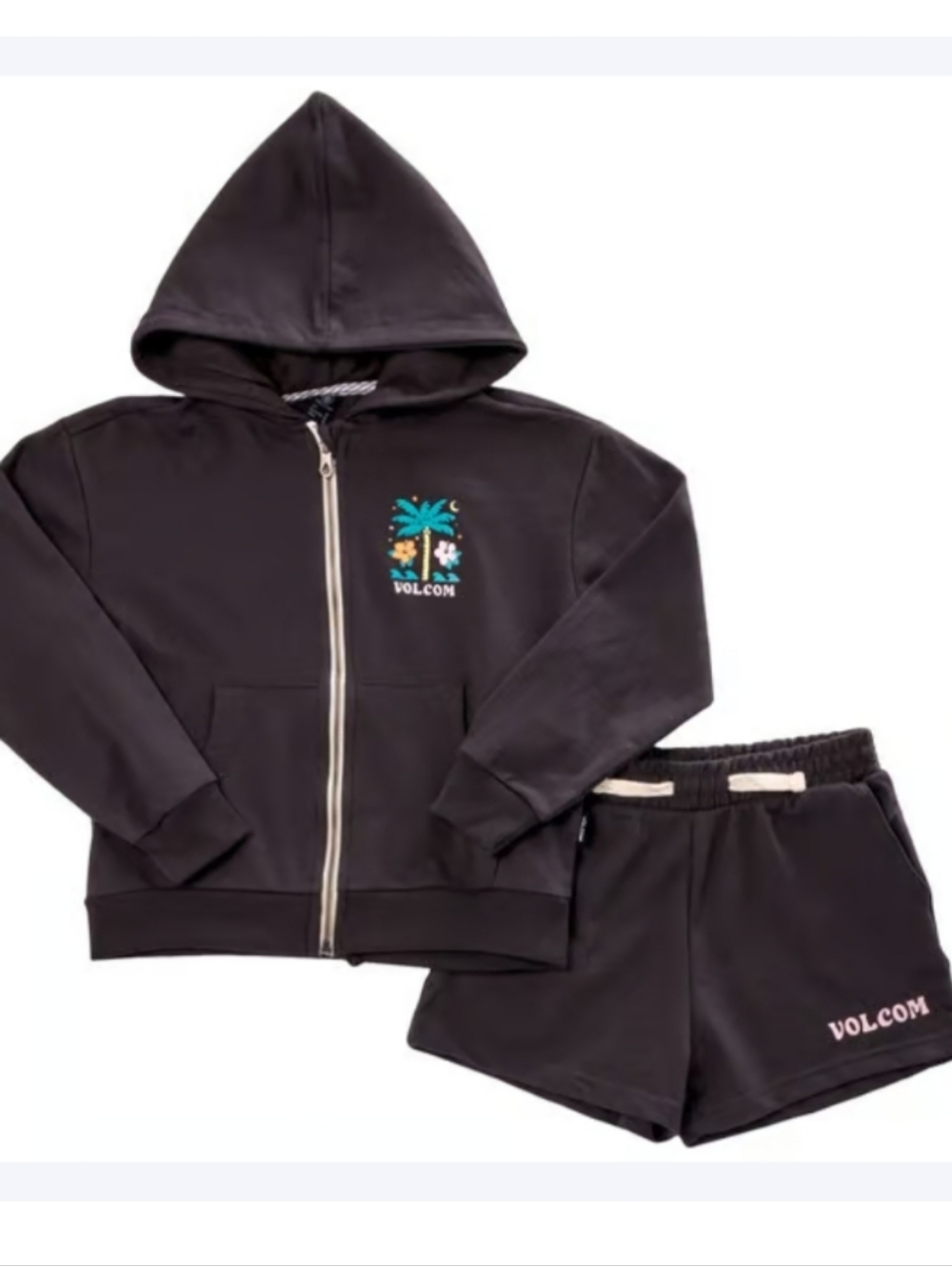 Girls (Size 12) Volcom Zip Hoodie & Shorts Set NWTs